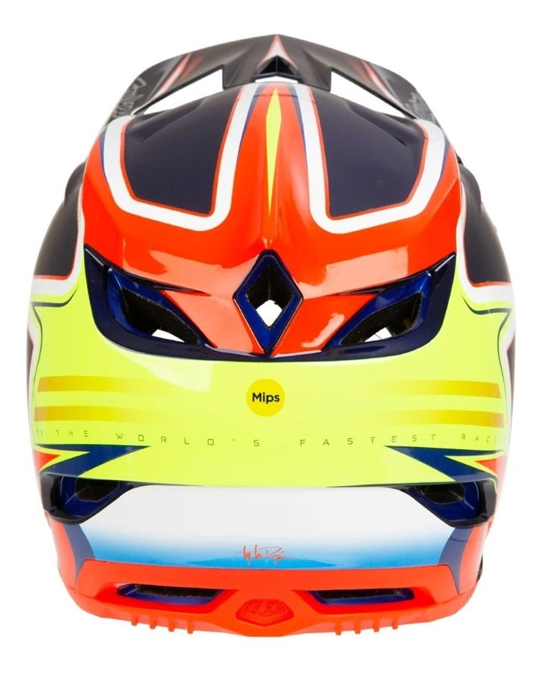 Casco Troy Lee Designs D4 de Carbón Lines Black / Red